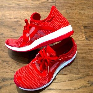 Adidas PureBoostX, red, Size 9